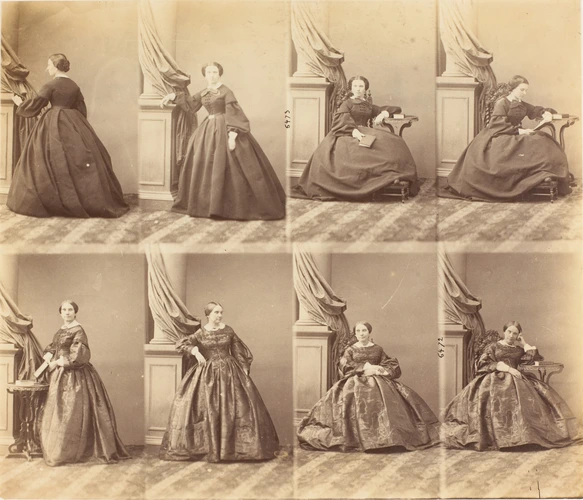 André Adolphe Eugène Disdéri - Comtesse Gondowitch en huit poses