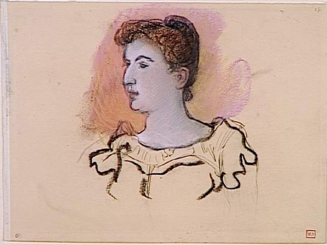 Charles Cottet - Buste de femme