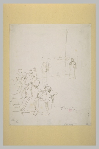 Albert Besnard - Etude pour une audience pontificale