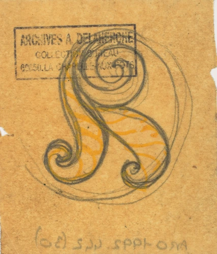 Auguste Delaherche - Motif décoratif d'inspiration végétale