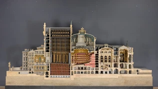 Opéra de Paris, maquette de la coupe longitudinale - Charles Garnier