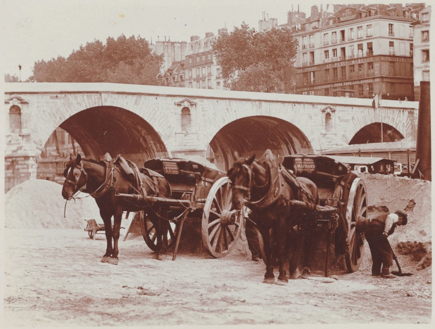 Paris - Chantier au pont Marie - Charles Augustin Lhermitte