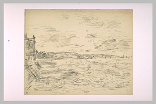 Eugène Boudin - La tour Malakoff vue de la jetée promenade à Trouville