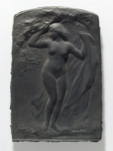 Firmin Michelet - Femme nue, debout sous un olivier