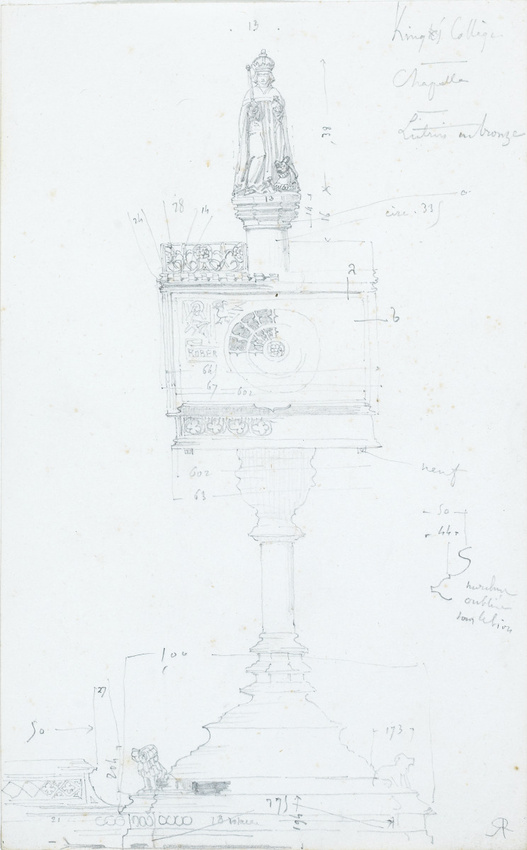 Victor Ruprich-Robert - King's college à Cambridge, lutrin en bronze