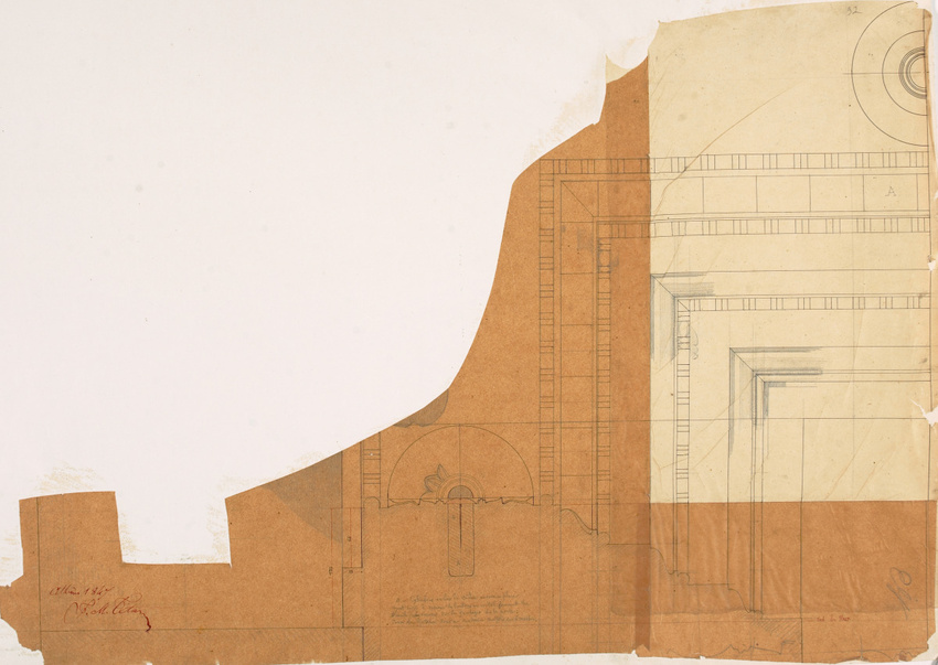 Jacques Martin Tetaz - Athènes, Erechtéion, cylindre pour l'oeil des rosaces