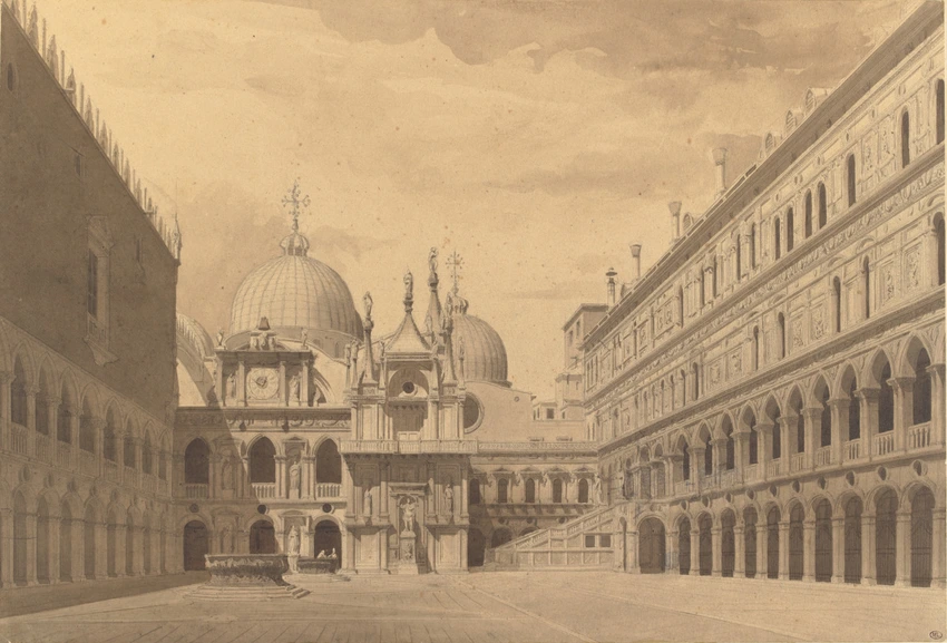 Charles Garnier - La Cour du Palais des Doges à Venise