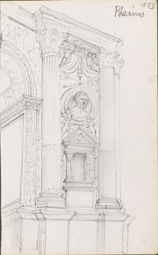Louis Boitte - Reims, la porte de Mars reconstituée, détail