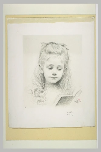 Jean Patricot - Portrait de fillette lisant