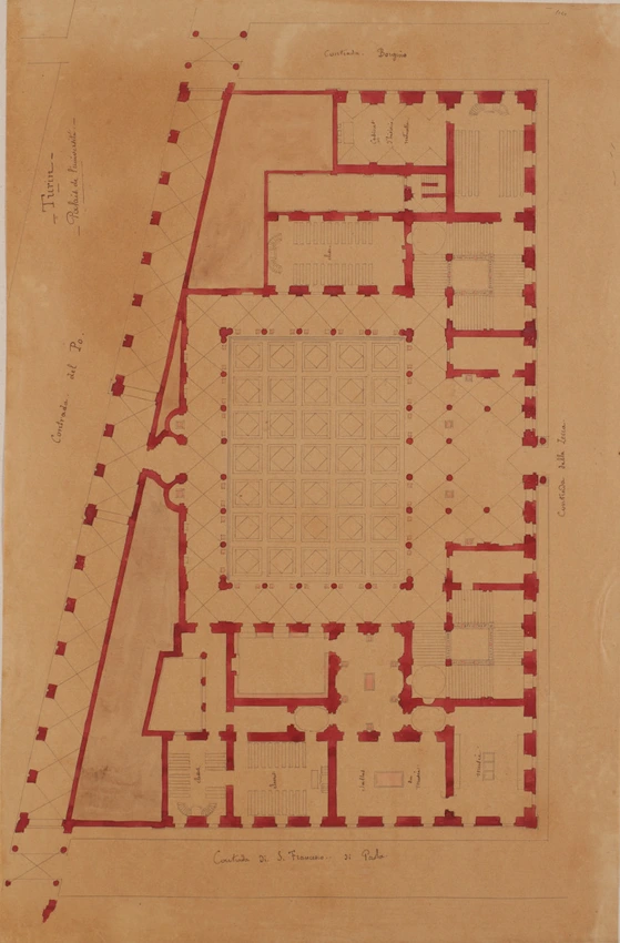 Plan du Palais de l'Université, Turin - Edouard Villain