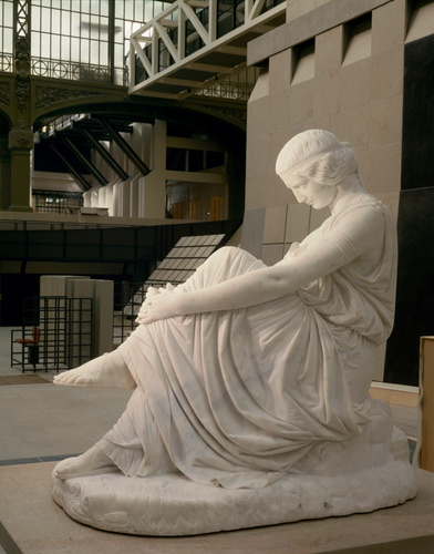 西洋美術　樹脂彫刻　ジェームズ・プラディエ　SAPPHO　C　4763A Sapho - James Pradier | Musée d'Orsay