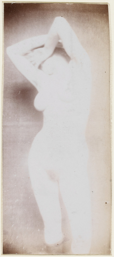 François-Rupert Carabin - Femme nue debout de face, les bras couvrant le visage