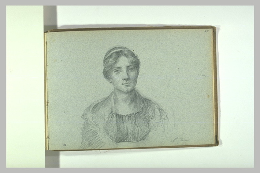 Léonide Bourges - Portrait d'une femme, vue à mi-corps