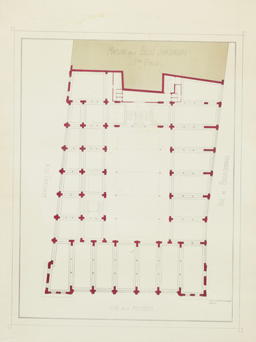 Henri Blondel - Maison de la Belle Jardinière, nouveau magasin, tirage , plan du...