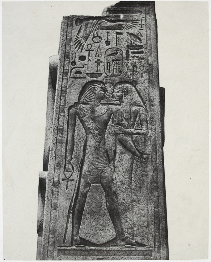 Maxime Du Camp - Thèbes. Palais de Karnak. Piliers devant le sanctuaire de grani...