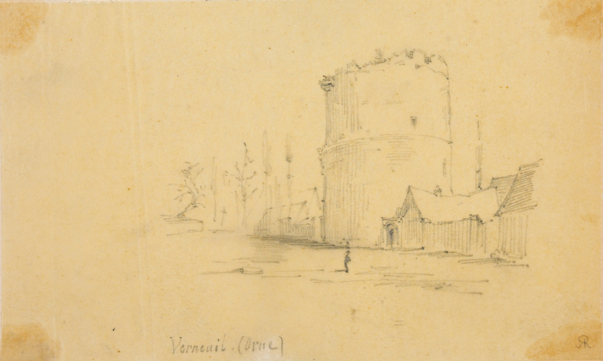 Victor Ruprich-Robert - Groupe de maisons et tour à Verneuil