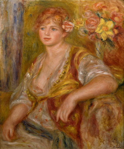 Auguste Renoir - Blonde à la rose}