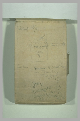 François Pompon - Annotations manuscrites et plan