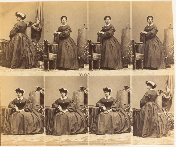 André Adolphe Eugène Disdéri - Comtesse Koutaisoff en huit poses, trois assise e...