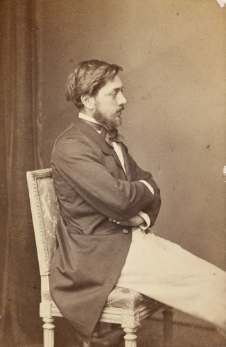 Bayard et Bertall - Gustave Eiffel assis, de profil