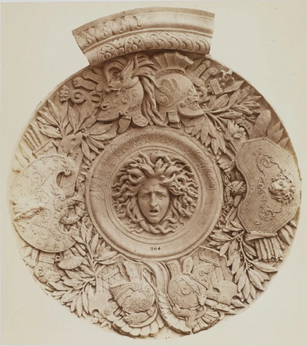 Edouard Baldus - Motif de milieu, d'Alexandre Lequien, décor du palais du Louvre...