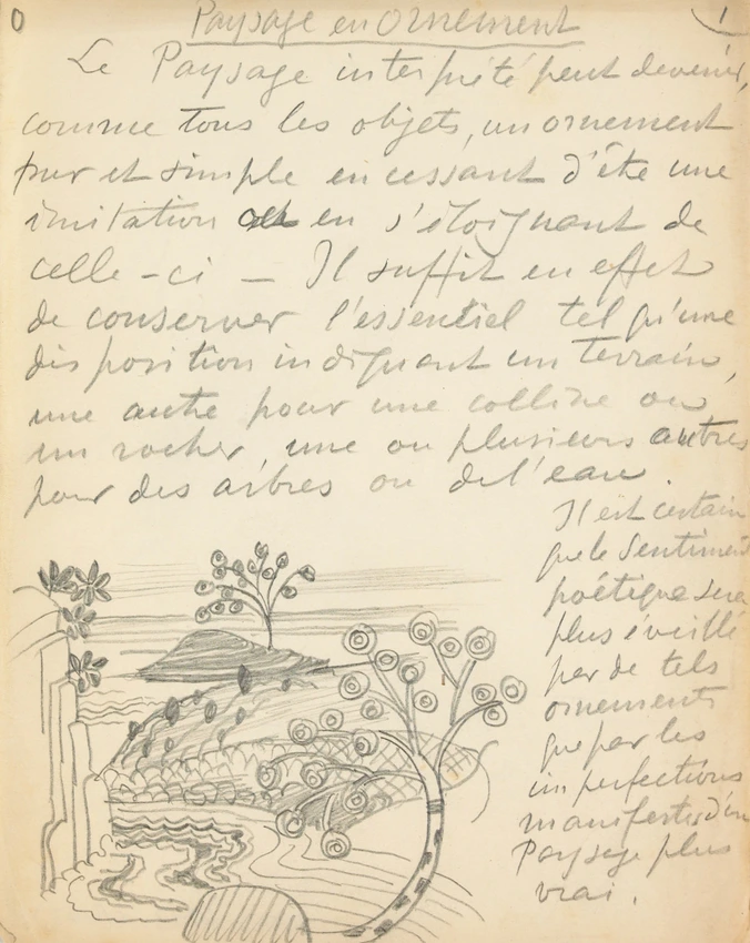 Arbres et chemin - Eugène Grasset