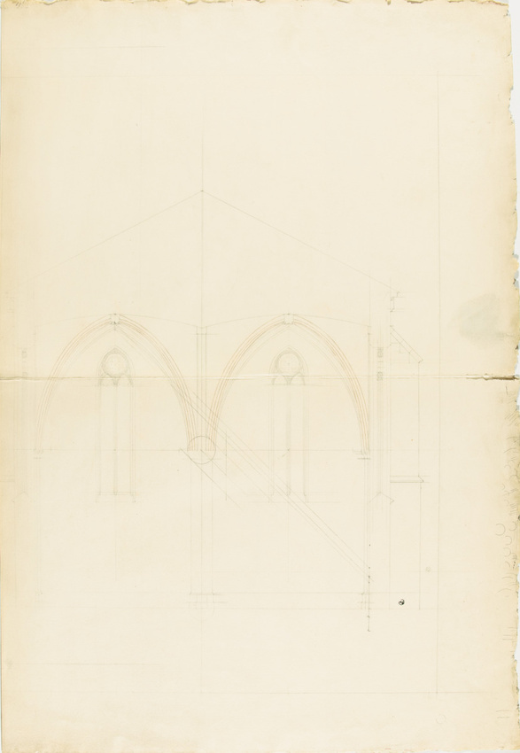 Juste Lisch - Eglise des Jacobins à Agen, coupe