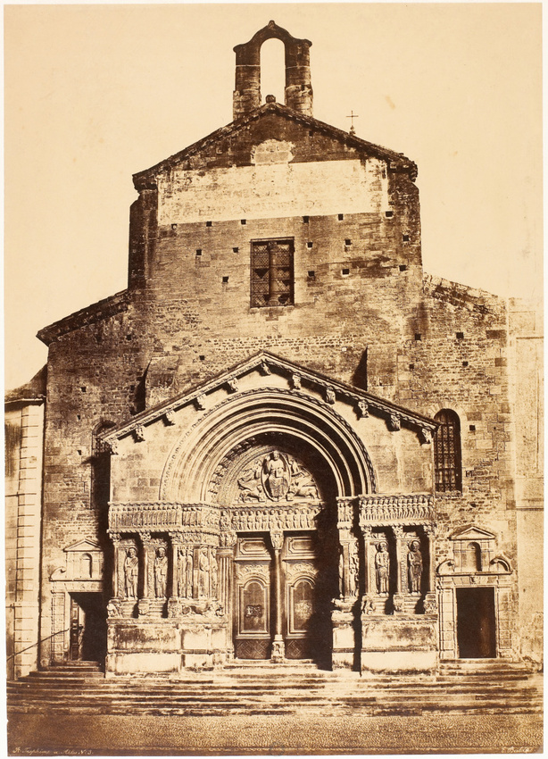 Edouard Baldus - Arles (Bouches-du-Rhône) - Façade du cloître de Saint-Trophime
