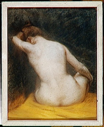 Albert Dagnaux - Femme nue assise de dos
