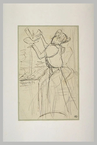 Henri de Toulouse-Lautrec - La modiste : Mlle Le Margouin chez Mme Rénée Vert