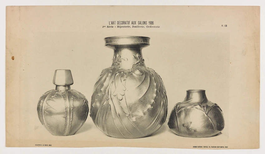 Trois modèles de vases à décor végétal - Lucien Bonvallet