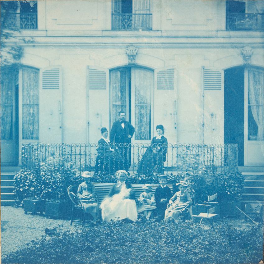 Anonyme - Gustave et Marguerite Eiffel, leurs cinq enfants, leur soeur et belle-...