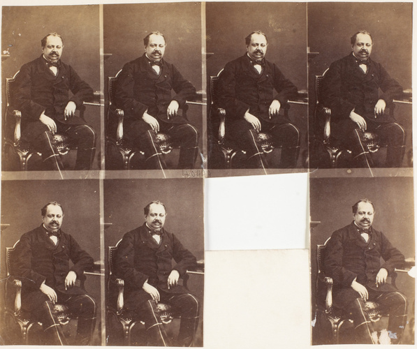 André Adolphe Eugène Disdéri - Prince Demidoff assis, en sept poses