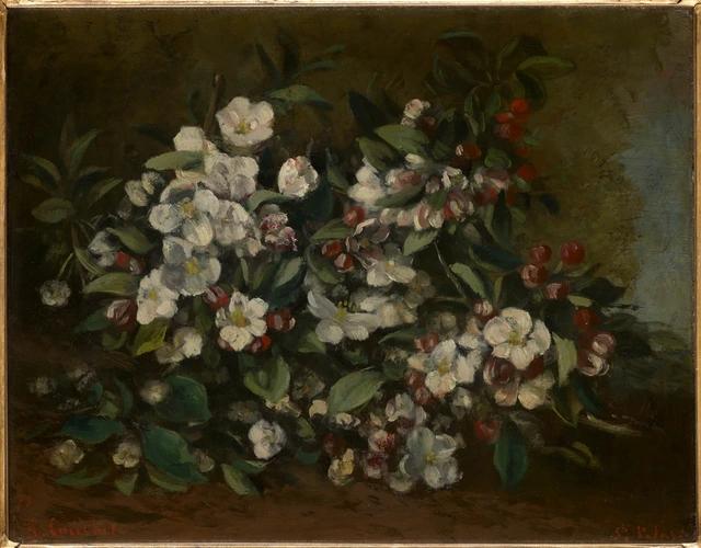 Gustave Courbet - Branche de pommier en fleurs