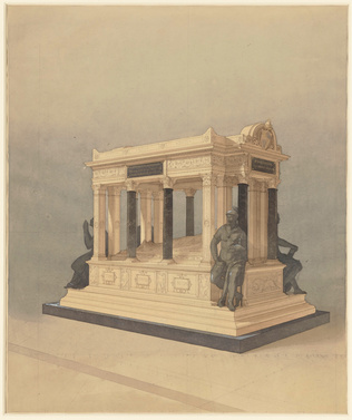 Louis Boitte - Tombeau du Général de Lamoricière dans la cathédrale de Nantes, é...