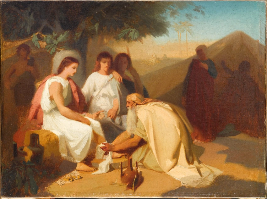 Emile Lévy - Abraham lavant les pieds aux trois anges