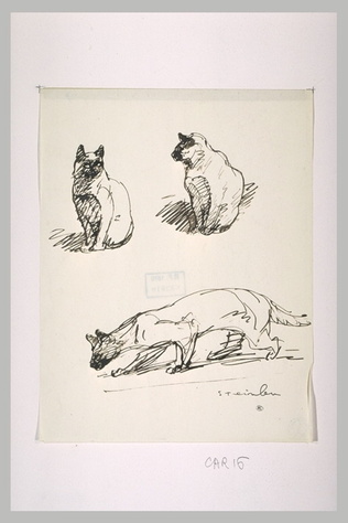 Théophile Alexandre Steinlen - Trois chats
