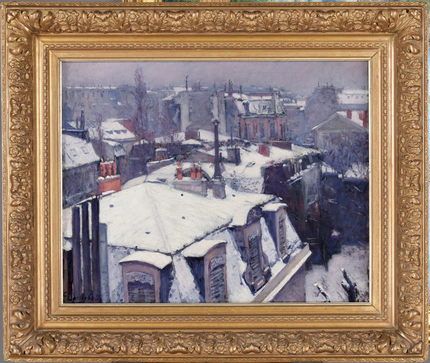 Gustave Caillebotte - Vue de toits (Effet de neige)