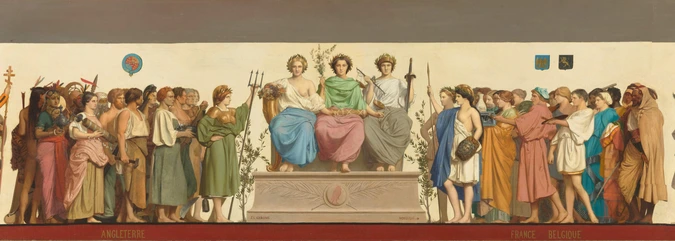 Jean-Léon Gérôme - Frise destinée à être reproduite sur un vase commémmoratif de...