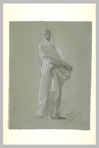 Albert Maignan - Femme drapée à l'antique, relevant sa jupe