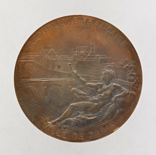 Ferdinand Levillain - Médaille de l'Exposition universelle de 1889, dans son écr...