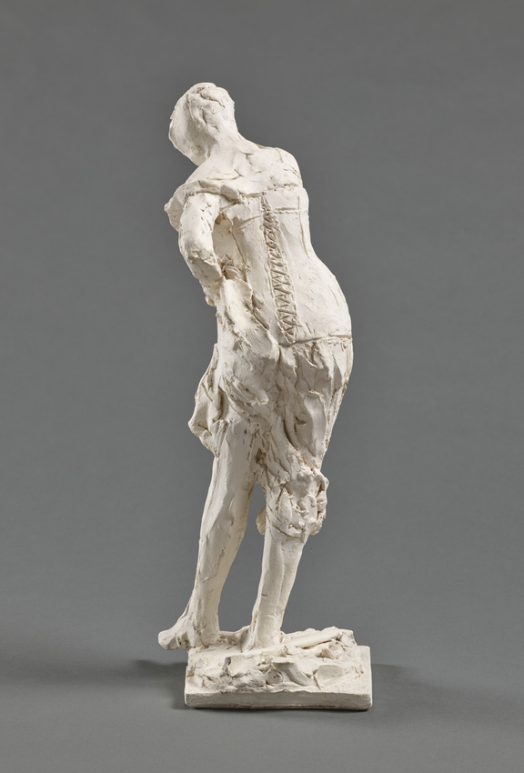 François Pompon - Femme au corset relevant sa chemise