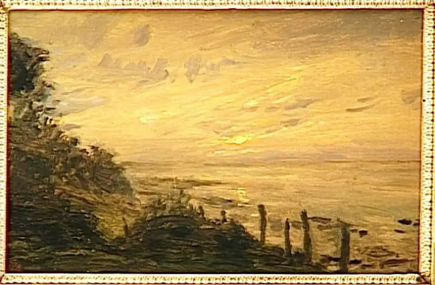 Adolphe-Félix Cals - Coucher de soleil sur la mer