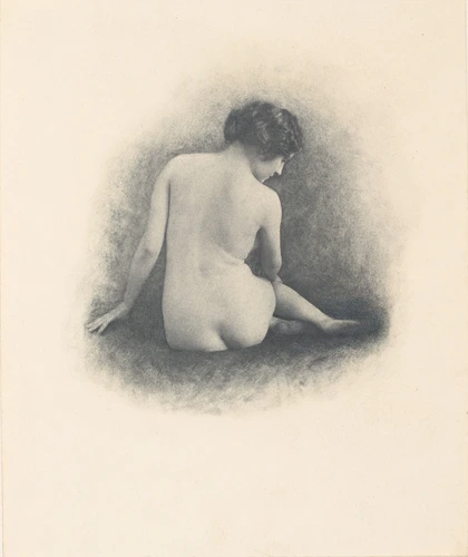 André Hachette - Femme nue assise de dos