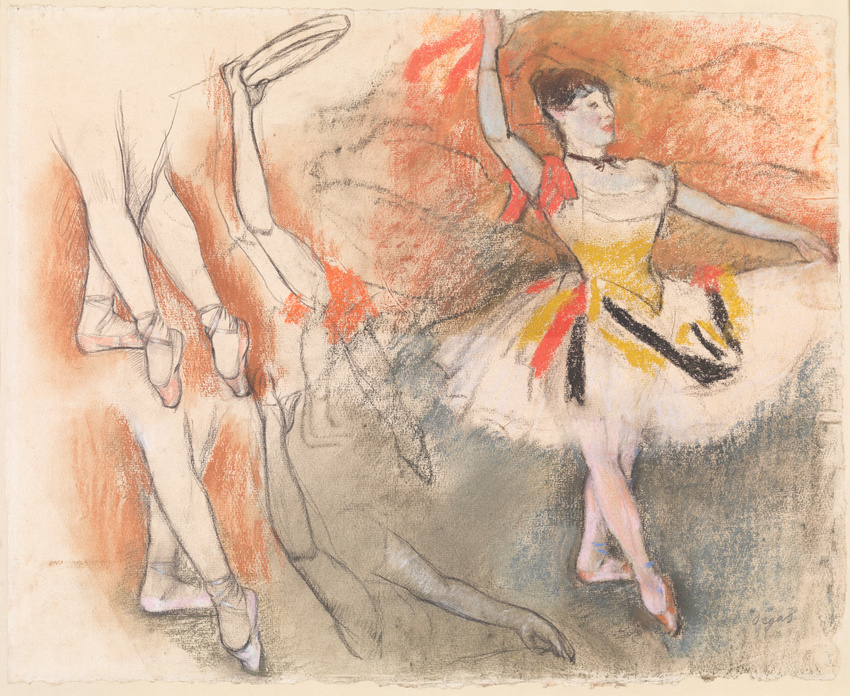 Edgar Degas - Danseuse espagnole et études de jambes