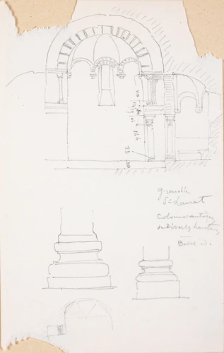 Victor Ruprich-Robert - Grenoble, Saint-Laurent, colonnes antiques