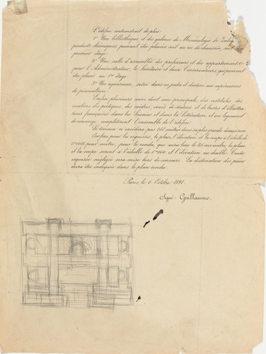 Edmond Guillaume - Texte de concours des Beaux-Arts section architecture : un co...