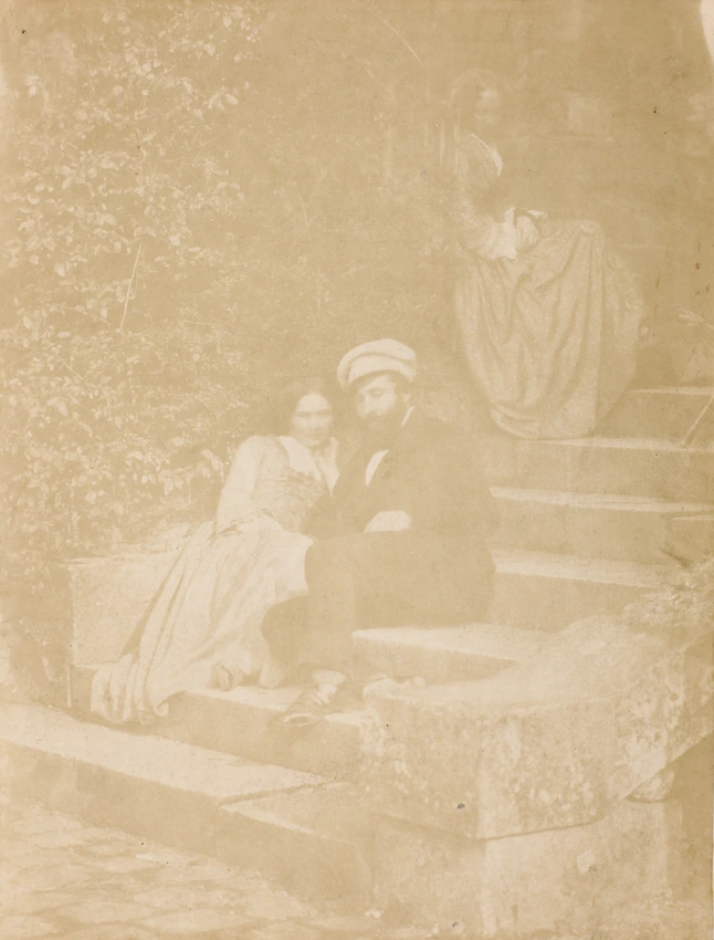 Louis Robert - La Fille du photographe, Caroline, avec son époux, le peintre Emi...
