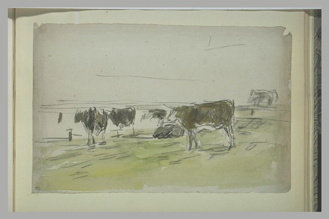 Vaches au pâturage - Eugène Boudin | Musée d'Orsay