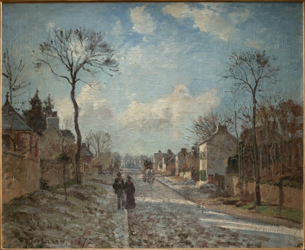 Camille Pissarro - La Route de Versailles, Louveciennes